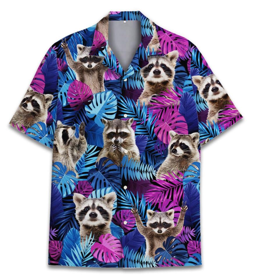 Summer Printed Men's Short Sleeve Shirt Hawaiian Vacation Style