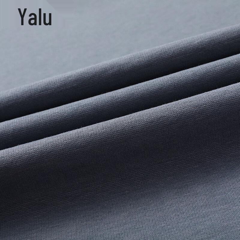 Yalu Men's V-Neck Silk Blend Long-Sleeve Tee