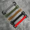 Paracord Handle for Wide Mouth Water Bottles 7 Core Paracord Bracelet Survival Durable Carrier Strap with Safety Ring, Carabiner