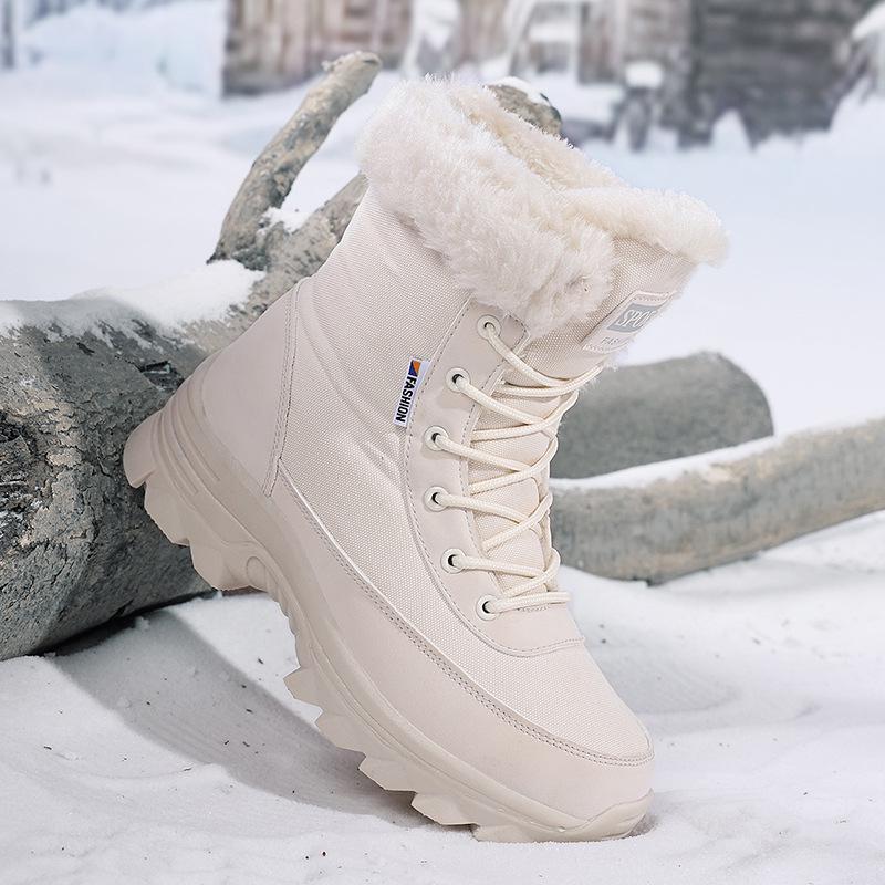 Women's Non-slip Fleece-lined Winter Ski Boots for Northern Tourism