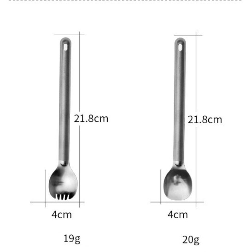 High Quality Portable Titanium Spoon Long Handle Environmental Light Titanium Cookware Outdoor Picnic Accessories Outdoor Tool