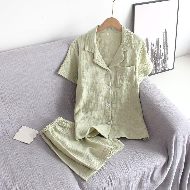 Short Sleeved Shorts Pijama Set Women Casual Wear Fashion Summer Women's Sleepwear