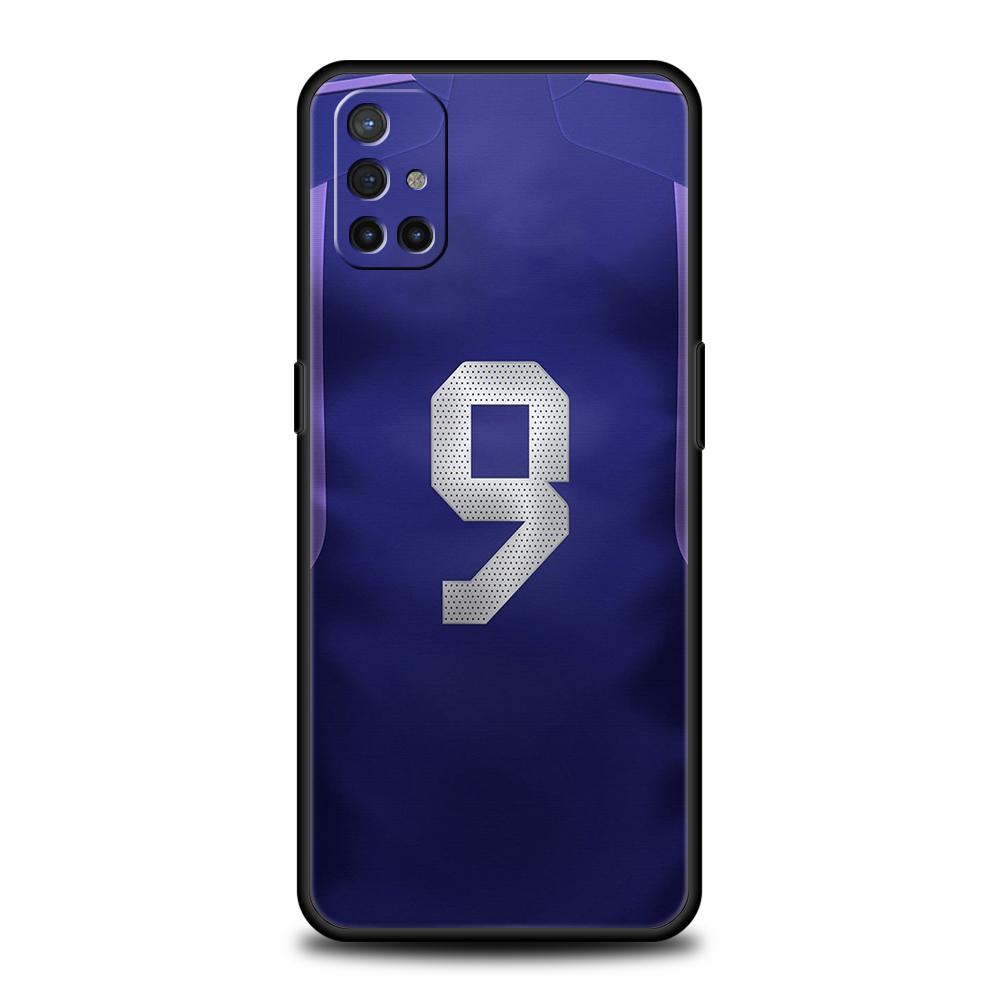 FootBall Number Luxury Phone Case For Oneplus Nord N100 N200 N10 10 7 8 9 7T 8T 9R 9RT CE 2 Z Pro 5G Fundas Silicone Cover Coque Nord 2 5G