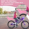 Doll Bicycle Seat Decoration Easy To Install Kids Gift For Most Bikes Doll Carrier Seat Pink Baby Doll Cycle Seat Attachment