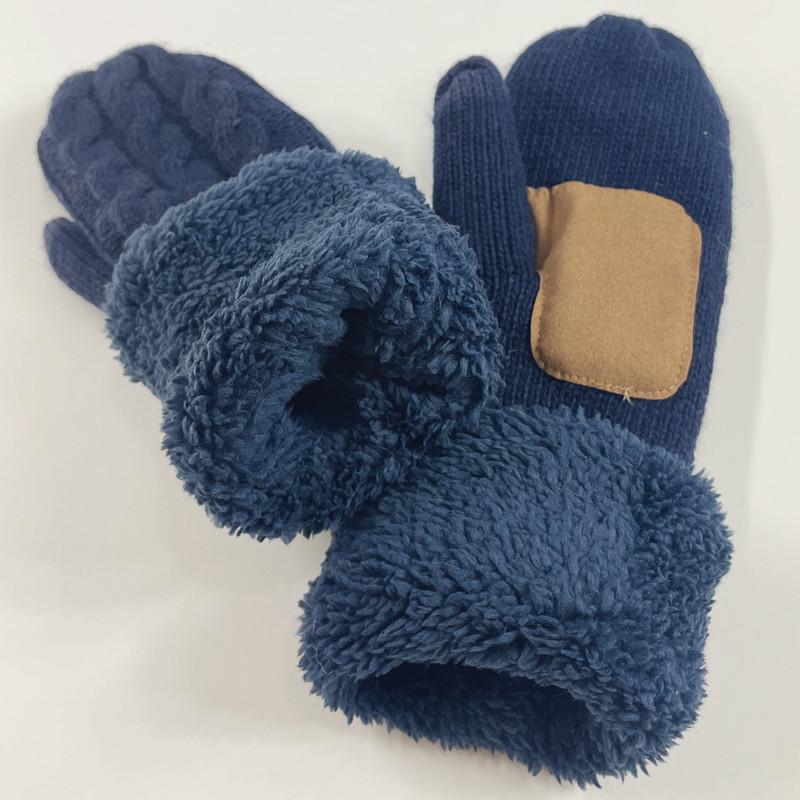 Unisex Touchscreen Knit Wool Gloves: Windproof, Warm, Velvet-Lined Mittens for Autumn/Winter Outdoors