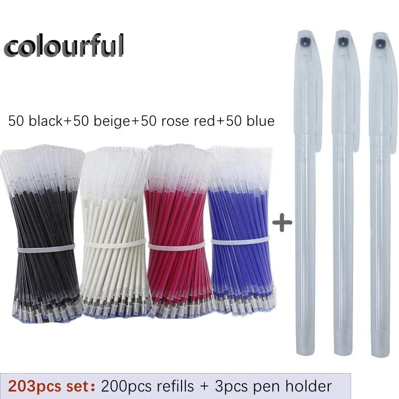 100/300pcs Heat Erasable Pens High Temperature Disappearing Fabric Marker Pen for Patchwork Fabric PU Leather Sewing Tool Hopk