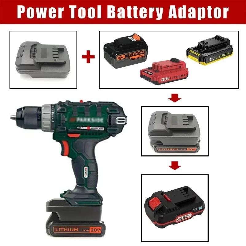 Battery Adapter for For Black&Decker/Porter-Cable/Stanley 18V 20V Lithium-Ion Batteries Converting To for Parkside 20V Tools