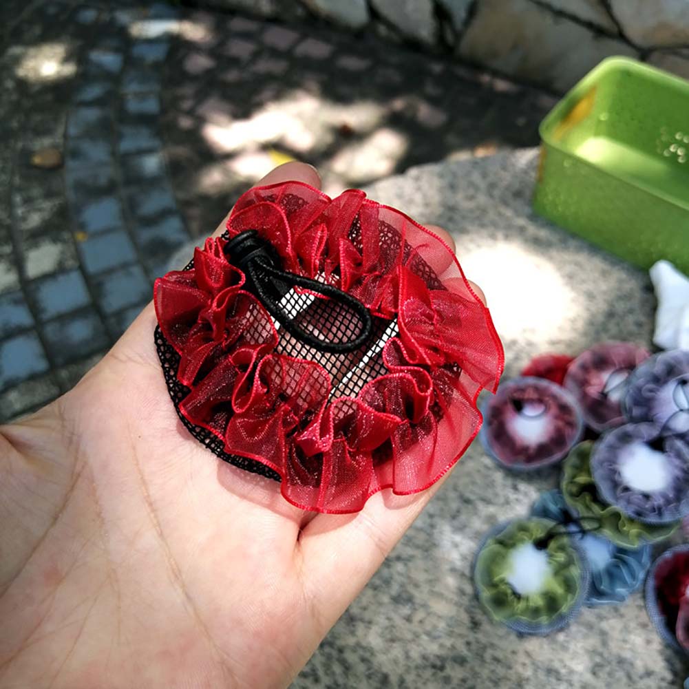 Dot Girl Damen Duttbezug Haarnetz Latein Ballett Tanz Eiskunstlauf Häkel-Snoods Haarschmuck