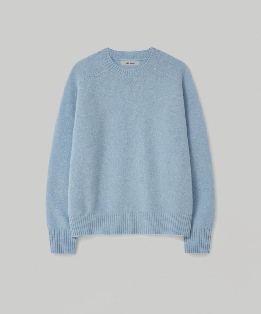 SHINE ON YOU 100% Rws Extra Fine Merino Wool Raglan Knit_Pink, Sky Blue, Ivory