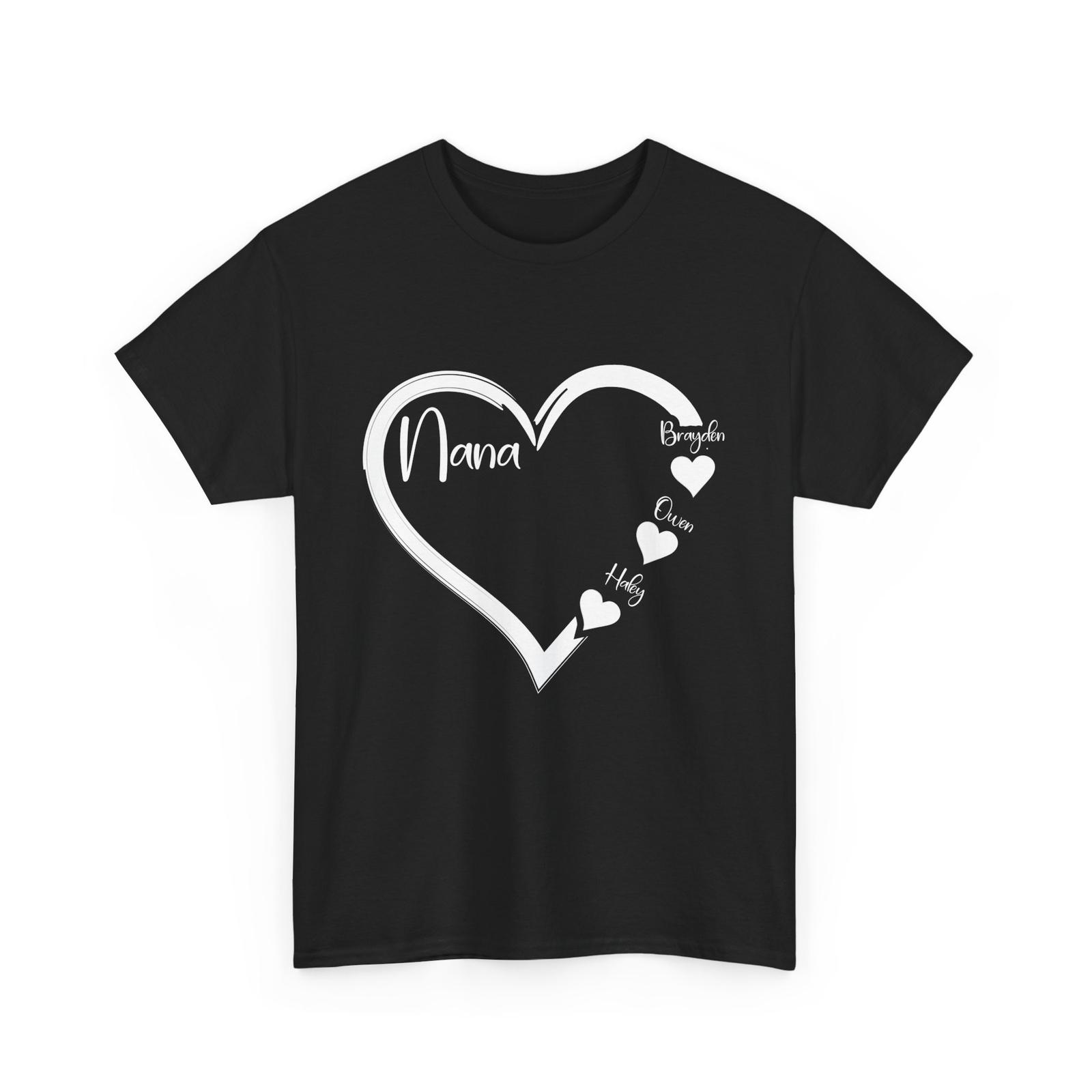 Nana Heart Shirt, Grandmother Mother s Day Grandma Cute Shirt XXXXL