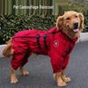 Adjustable Full Coverage Raincoat for Medium to Large Dogs: Golden Retriever, Labrador, German Shepherd - Sealed Seam, Four-Leg Design