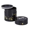 Maeju lacquerware Tea Round Rabbit Storage Caddy, Black, Design, 2L-117 [Japanese Container]
