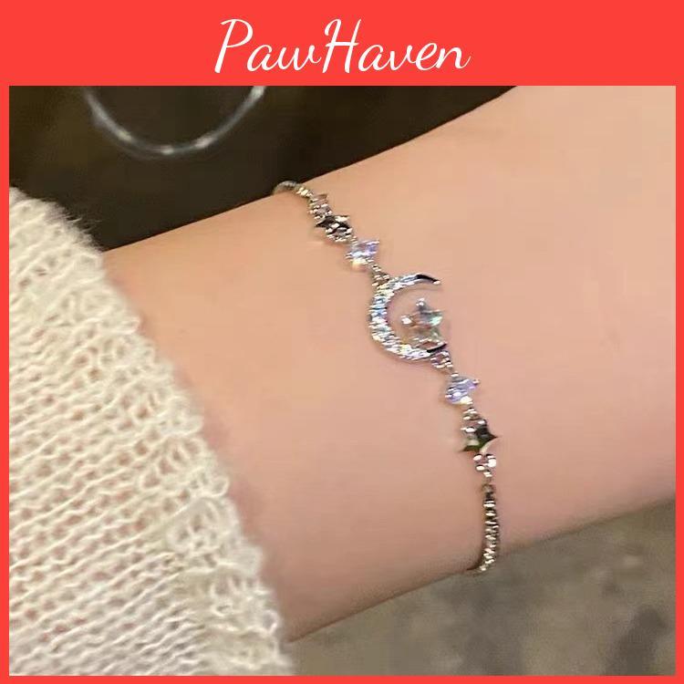 Moon Sophisticated Star Zircon Bracelet For Women Fashionable Chic Jewelry