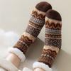 Floor Socks In Autumn and Winter Thickened with Fleece for Warmth and Anti Slip Mid Tube Socks for Home Use