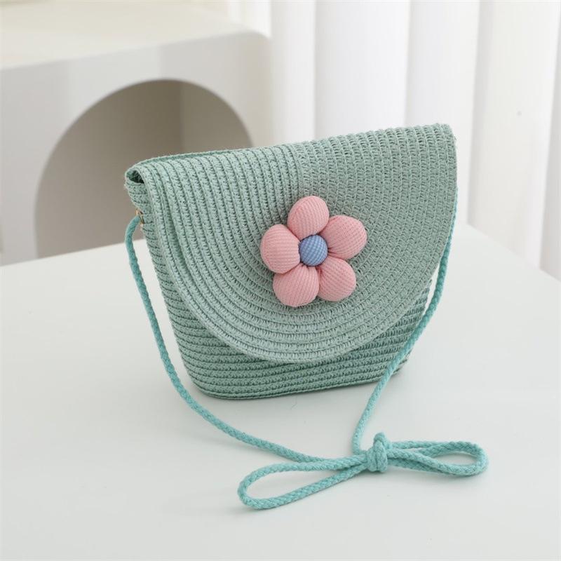 Summer children's bag women's pastoral straw bag woven bag new cute fashion girl crossbody straw bag