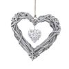 Heart Pendant Chic DIY Rattan Nordic Style Romantic Woven Pendant Ornament for Wedding