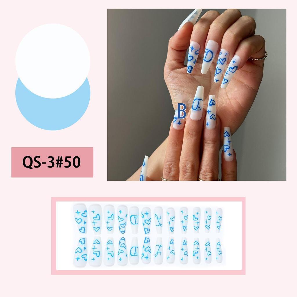 Pegatinas Desmontables para Uñas Estilo Europeo y Americano - Uñas Postizas Simples y Llevables