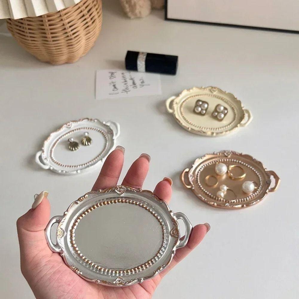 

Nordic Decorative Jewelry Plate Room Aesthetic Jewelry Dish Necklace Earrings Storage Tray 1