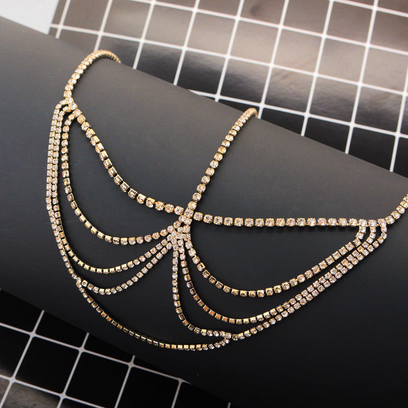 Headgear, Bohemian Headband, Metal Fringed Chain, Women'S Headrope, Rhinestone Multi-Layer Hair Accessories.