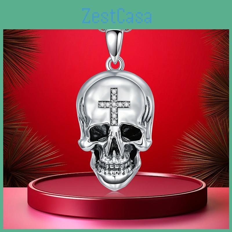 Skull Rock Punk Cross Jewelry Rhinestones Halloween Costume Accessory Decoration