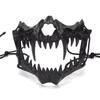 Halloween Halbgesichtsmaske - Schwarzer Tiger Yaksha Tengu Werwolf Cosplay