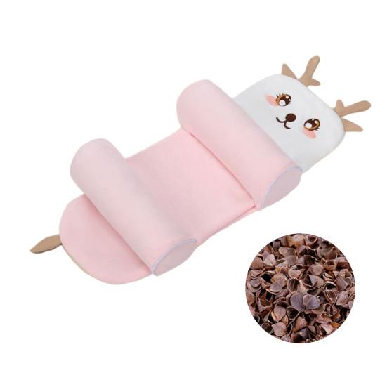 Cotton Baby Support Pillow Adjustable Infant Head Cushion for Newborns 0-12 Months Ergonomic Design Baby Crib Pillow