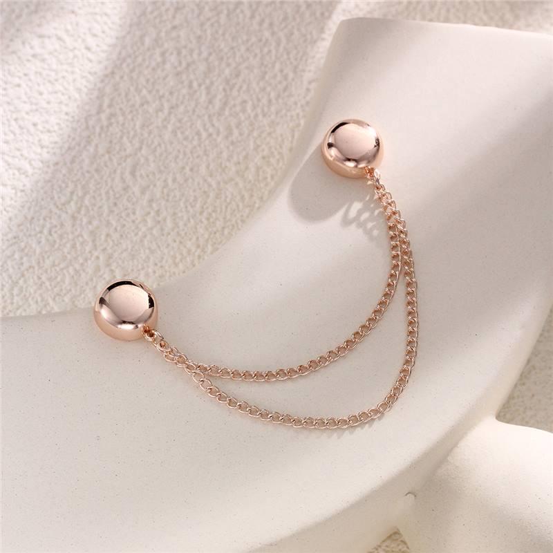 Magnetic No-Sew Sleeve and Trouser Fixing Buckle with Anti-Slip Chain