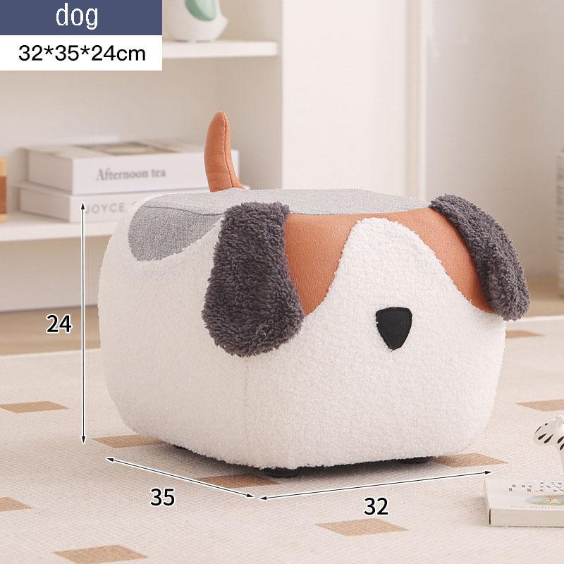 

Бытовой табурет из массива дерева, мультяшное животное, пуфик для прихожей, мебель для гостиной, стул для стола, простой детский взрослый низкий табурет