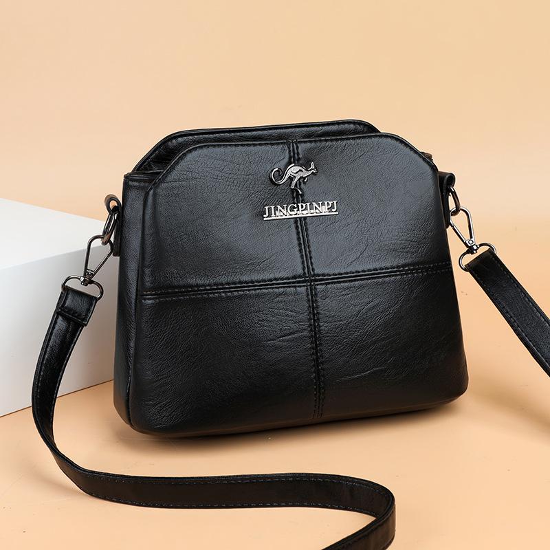 Women's New Shoulder Bag with Large Capacity, Fashionable Solid Color, Middle-aged Women's Mother Bag, Small Square Bag, Crossbody Bag