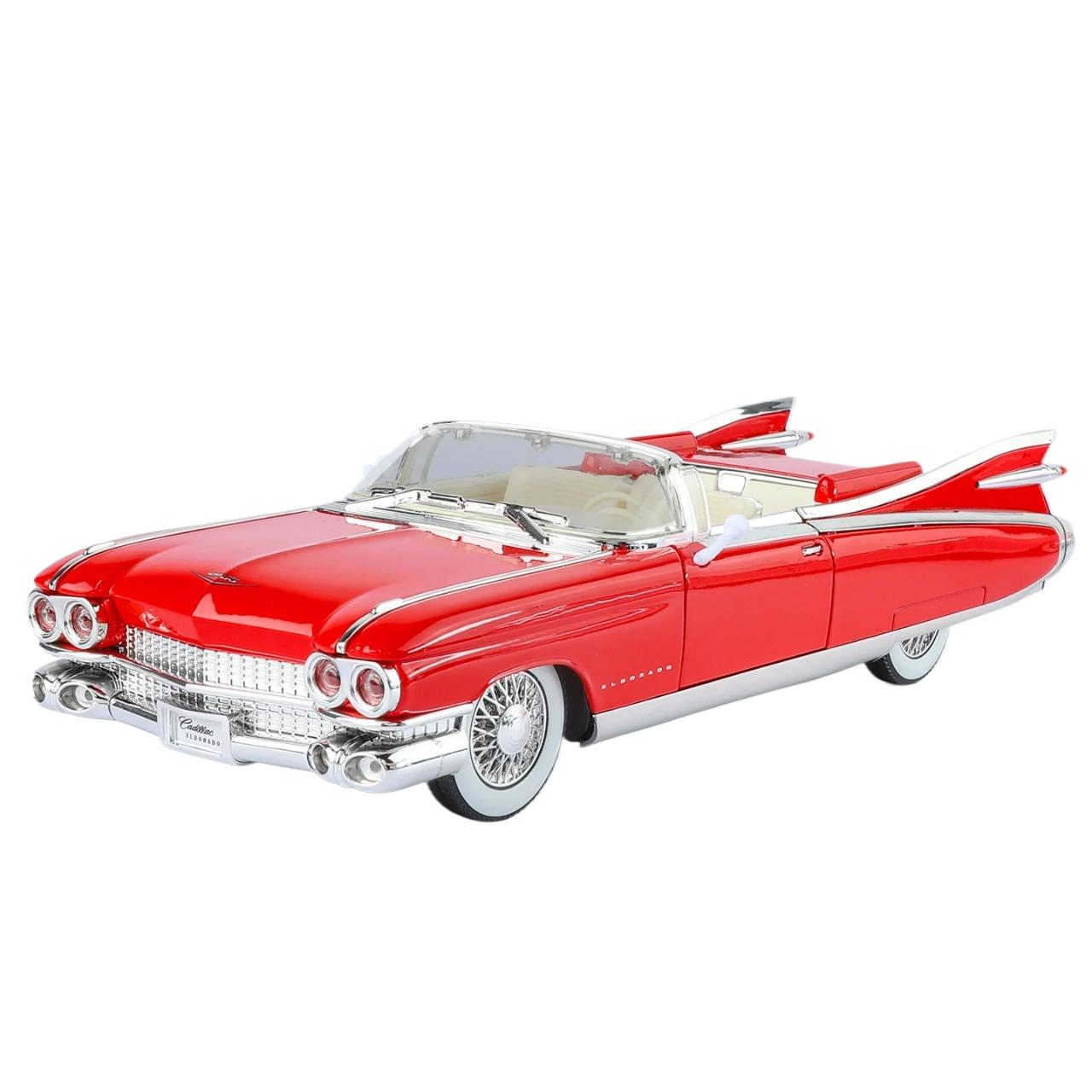 

1/24 Cadillac Eldorado Biarritz Series 62 Модель спортивного автомобиля из сплава Литой металл Классические ретро автомобили Модель автомобиля Звук Свет Детская игрушка Подарок красный