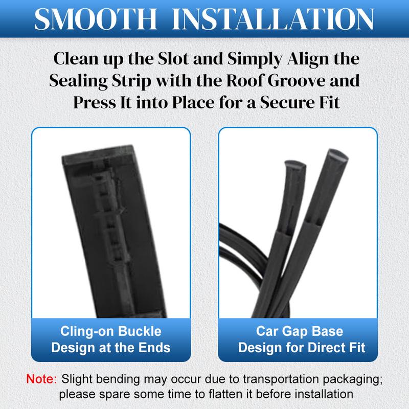 2pcs Roof Drip Moulding Side Finish Strip Rubber Black for Toyota Yaris Hatchback 2006 2007 2008 2009 2010 2011 2012 2013 2014