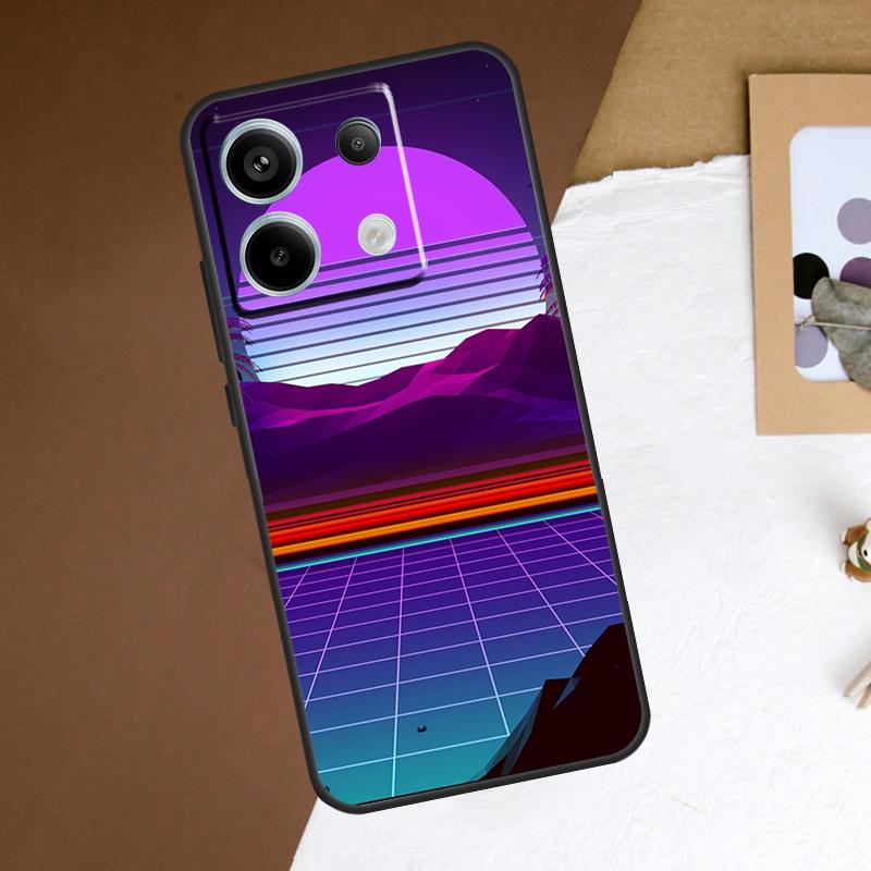 Neon Retrowave 80s Vintage Art Case For Redmi Note 13 Pro Plus 9 10 11 12 Pro 9S 10S 11S 12S Cover For Redmi 12 C 10C 13C