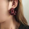 Autumn And Winter Leopard Print C-Shaped Atmospheric Pleated Earrings Women'S, Hong Kong Style Light Luxury Maillard Fashion Temperament Earrings