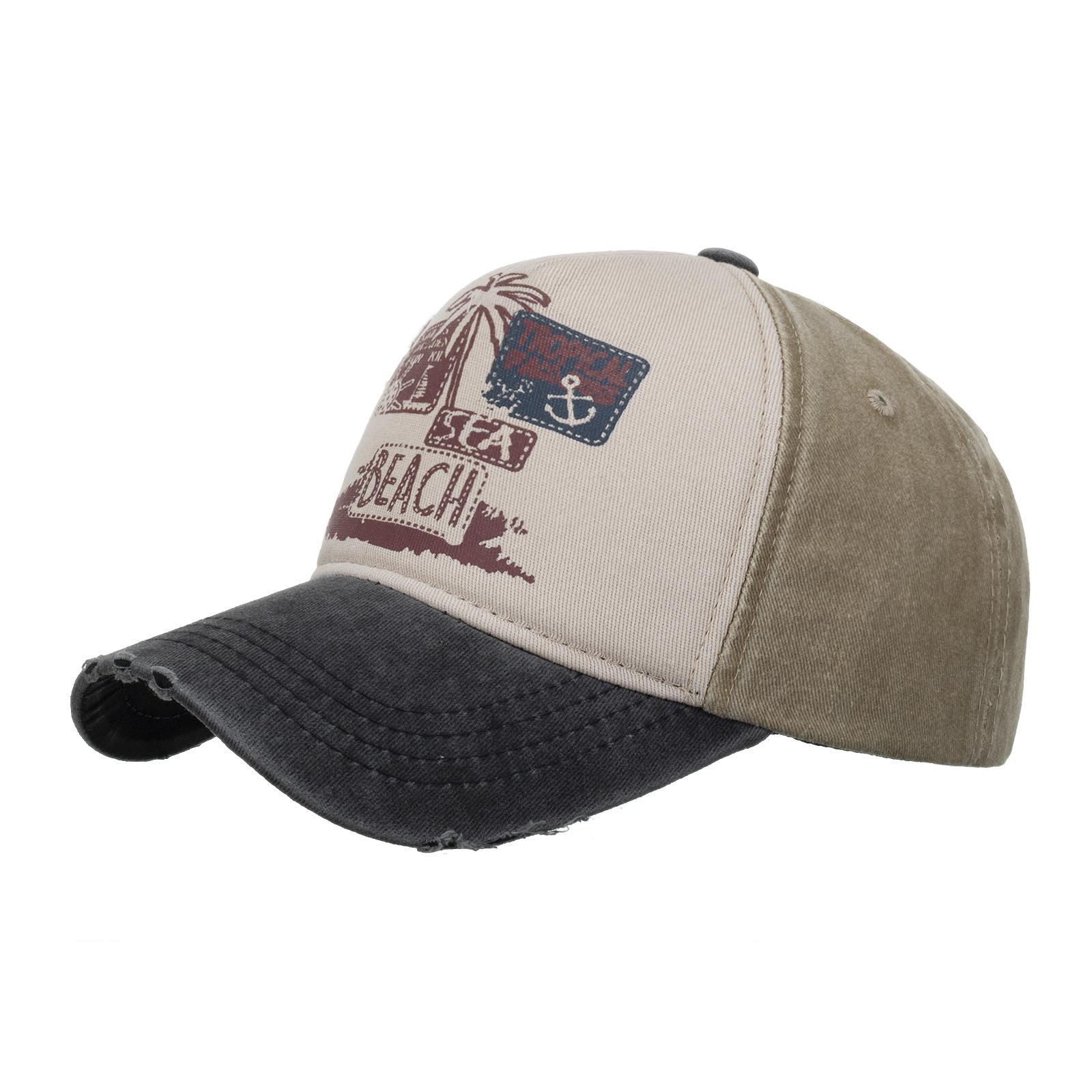 

Весна и лето новый стираный контрастный цвет EACH бейсболка кепка кепка солнцезащитная шляпа солнцезащитная шляпа Adjustable чёрный