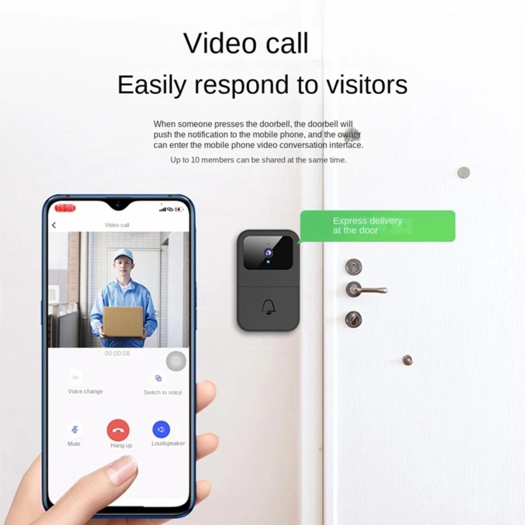 Smart Video Doorbell D9 Home Surveillance Video Intercom HD Night V-ision Snapshot & Infrared Motion Detection