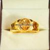 Citrine Oval Cut With 925 Sterling Silver Gold Plated Ring For Men's #A936 JL375669177355