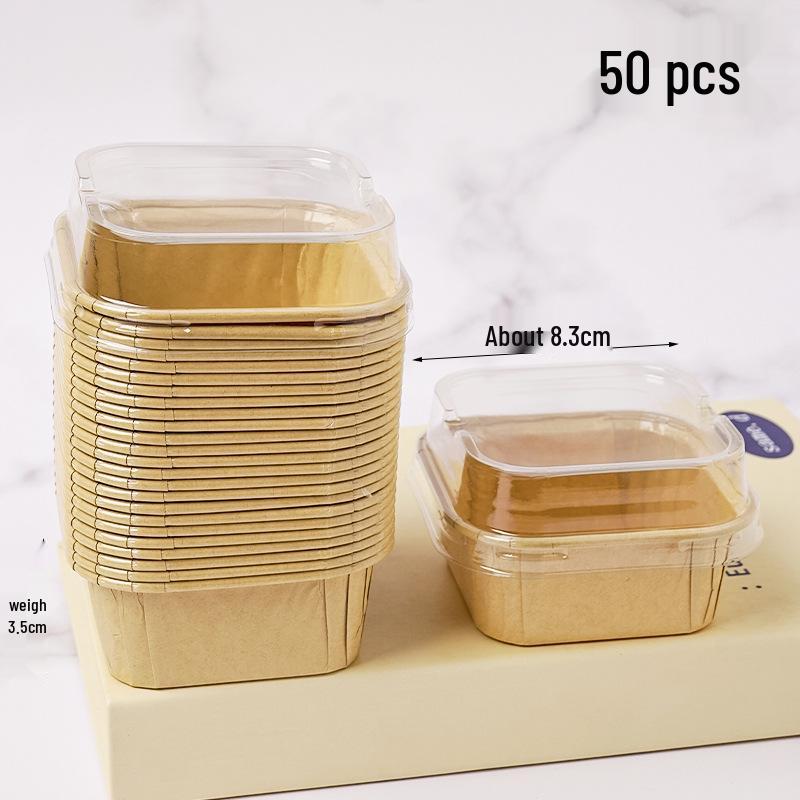 50 Hochtemperatur-Beständige Kraftpapier Muffin- & Chiffon-Kuchenförmchen - Lebensmittelqualität, Einweg, Runde Backförmchen