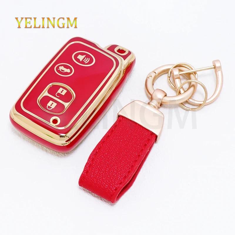 For Toyota Rav4 Land Cruiser Camry Aqua Prado Corolla Prius 2 3 4 Buttons Tpu Car Key Case Cover Keyless Remote Fob 2013 2014