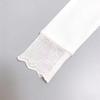 Women's Brushed Lace Base Layer Top: High Neck, Long Sleeve, Ruffled Collar, Slim Fit - Autumn/Winter Arrival