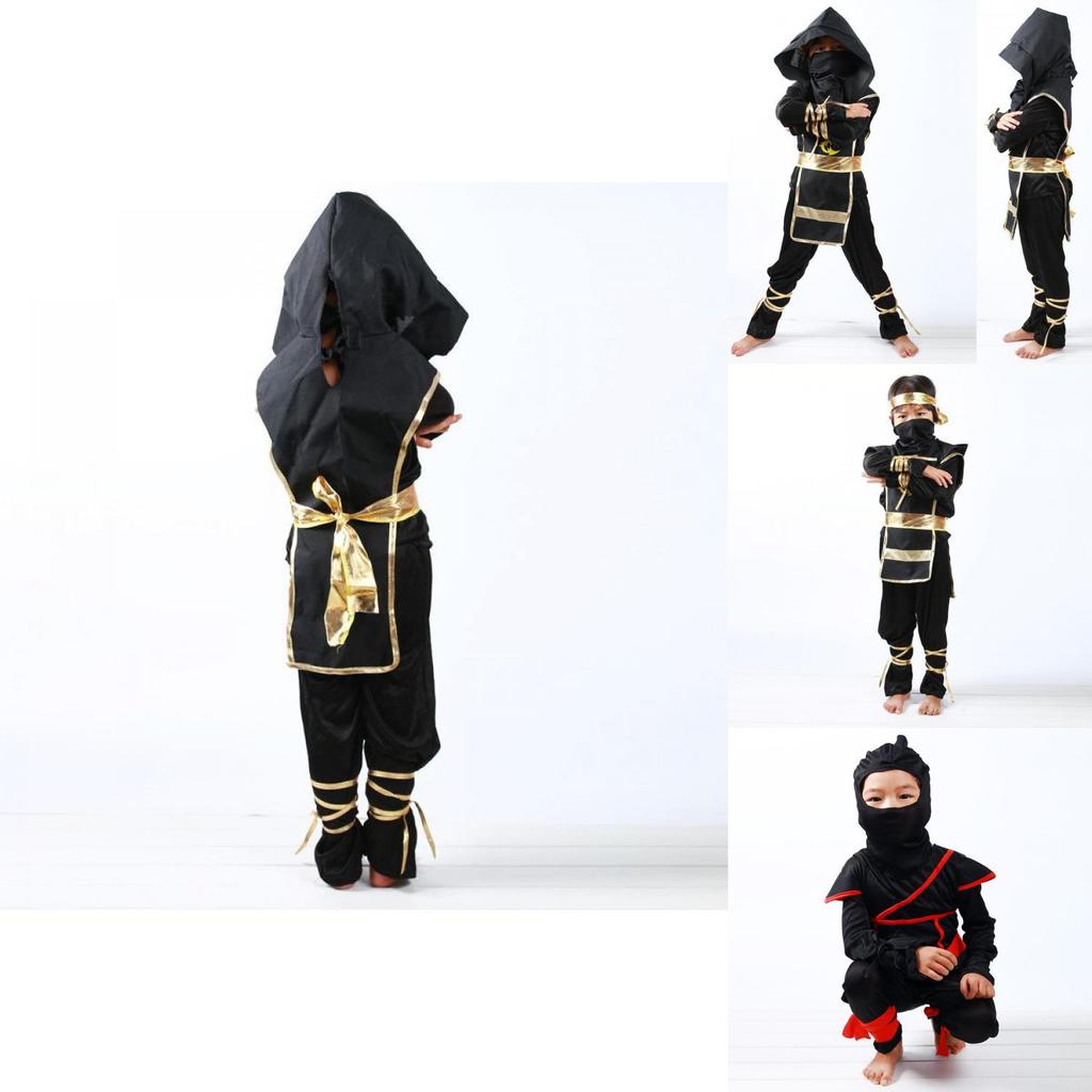 Authentisches Japanisches Krieger Jungen Kinder Ninja Assassine Kostüm für Partys