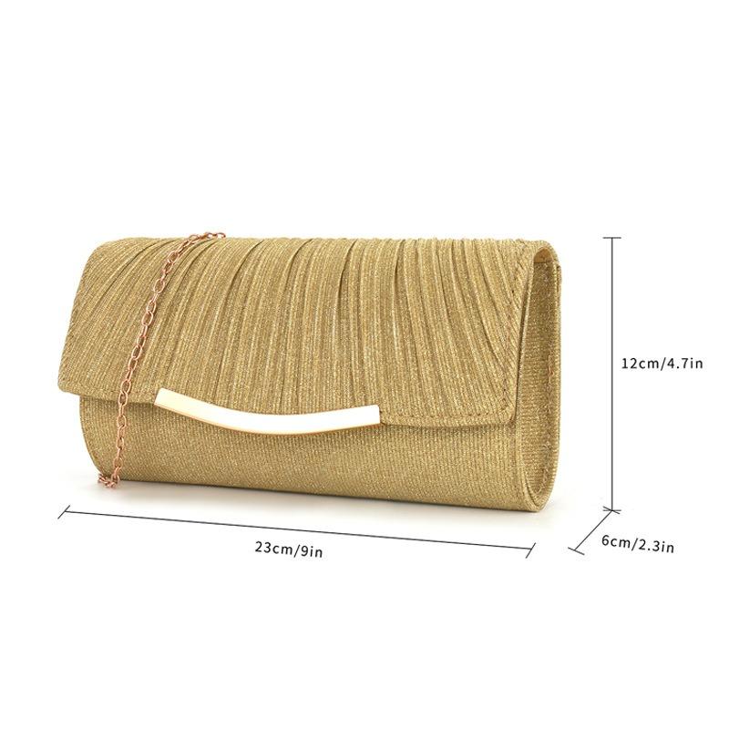 Geantă de cină Geantă de damă plisată Geanta de umăr Geantă de mână Geanta de seară cu cusături înalte