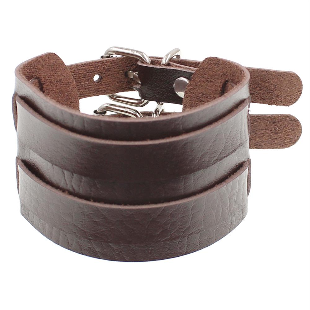 Korean Punk Style Couple's Rivet Leather Bracelet - Non-Mainstream Rock Fashion Jewelry.