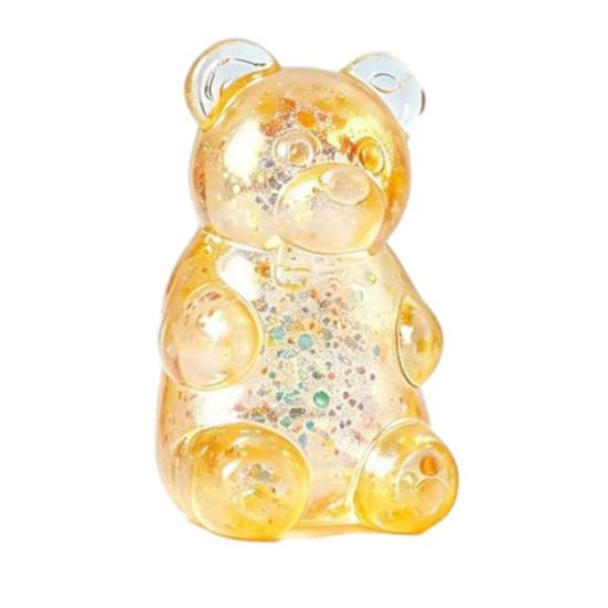 Mini Clear Bear Squeeze Toy Stress Relief Sitting Bear Sensory Toy Soft Stretchy