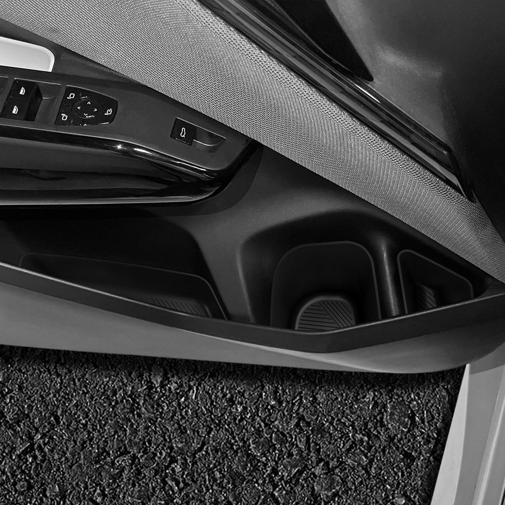 10Pcs for BMW X3 2025 Door Handle Side Storage Box Groove Gate Slot Anti-slip Tray Organizer Car Interior Accessories Black