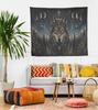 Cosmic Wolf Tapestry Many Eyed Wolf Wall Hanging Moon Phase Celestial Decor Mystical Forest Witchy Dark Academia Wall Art