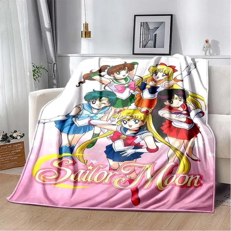 Pătură drăguță S-Sailor-Moon cu desene animate 3D imprimate modă moale confortabilă sufragerie dormitor canapea pat pătură de călătorie cadou de aniversare pentru copii