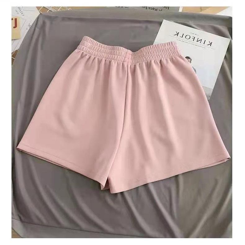 Summer Sports Shorts for Women, High Waisted Loose Fit Slimming Wide Leg Pants, Solid Color Casual Pants