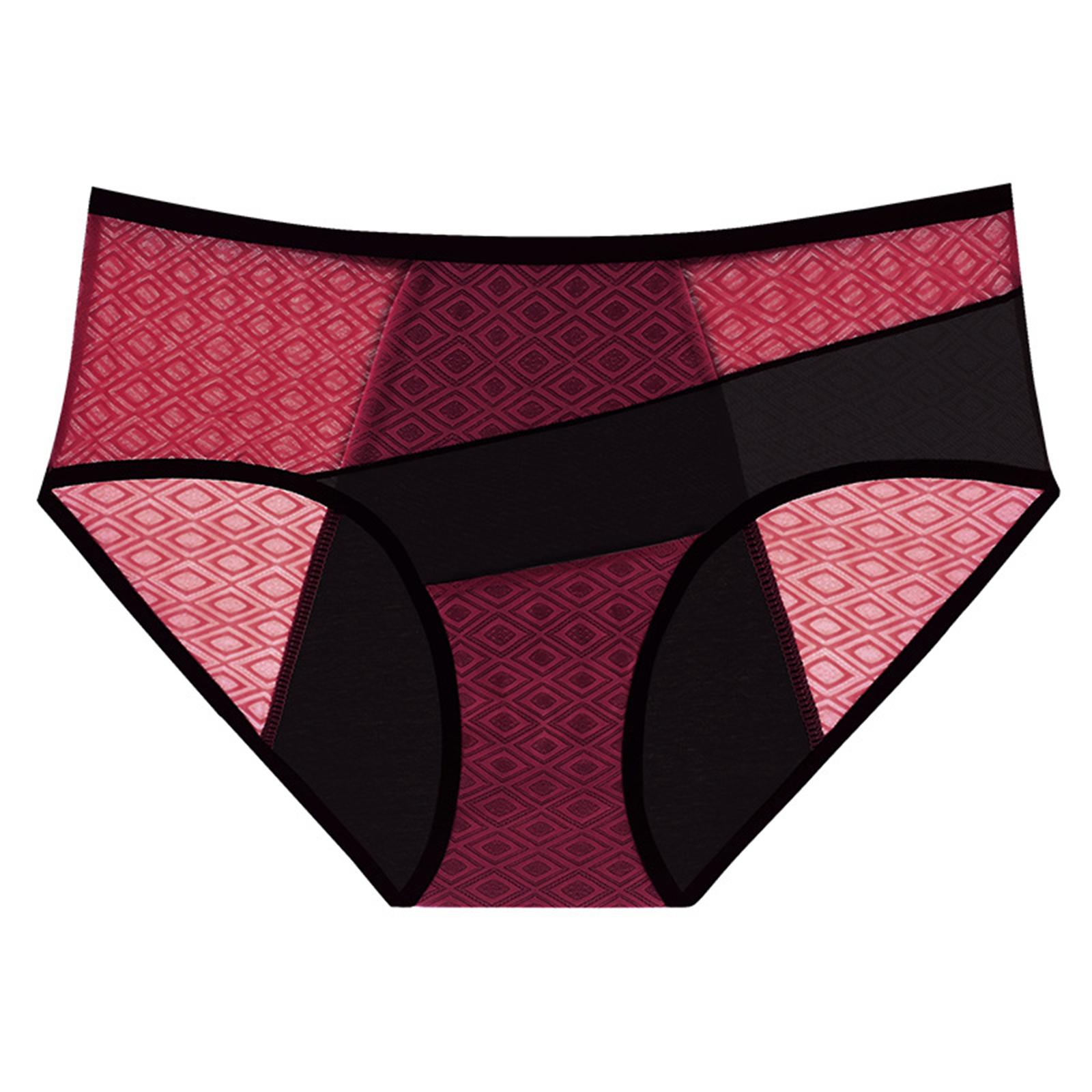

Ladies Mid Waist Breathable Physiological Underwear, Menstrual Hygiene Pants L червоний
