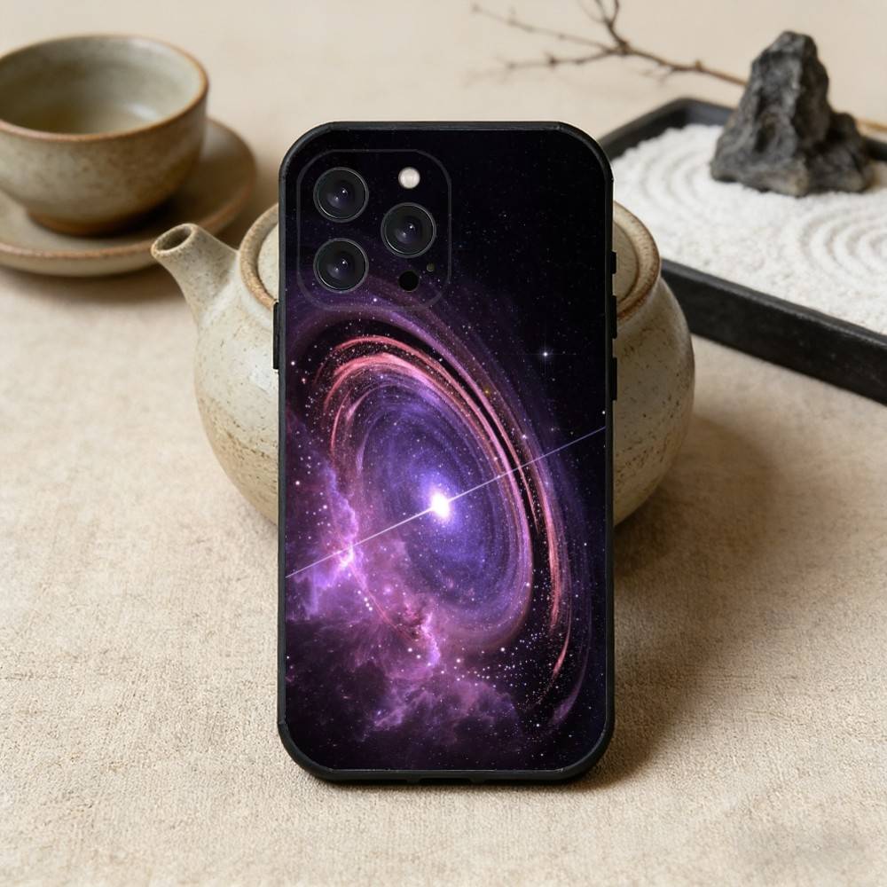 Space For Galaxy Universe Phone Case For iPhone 16,15,14,13,12,17,Pro Max,Plus Silicone Black Case
