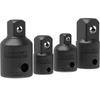 4PCS Impact Socket Adapter Reducer Set 1/2 3/8 1/4 Inch Use Wrenches Drills In Auto and Impact Driver Construction Work